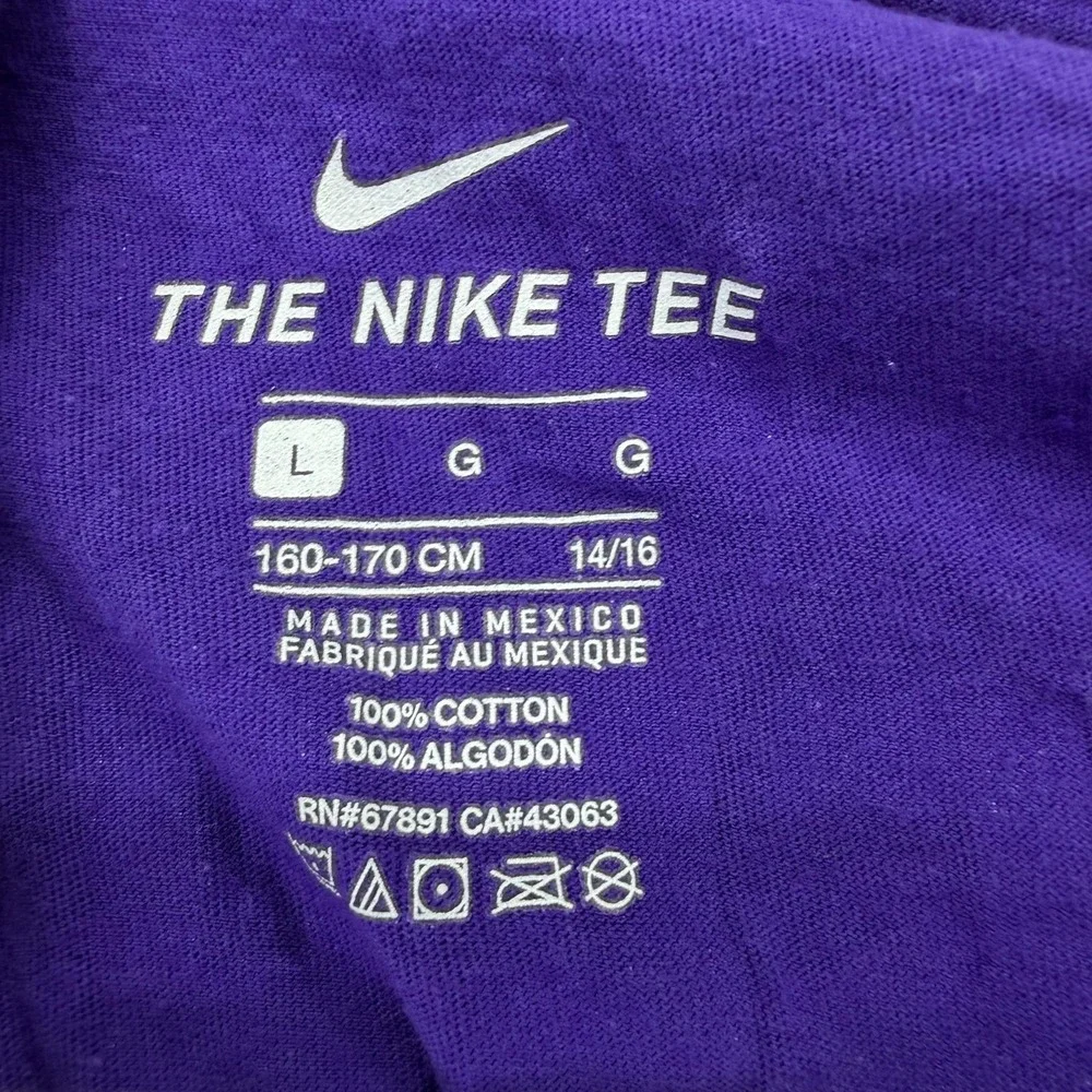 Minnesota Vikings Shirt Boys Large Purple NFL Football Nike Jefferson 18 Tee Top